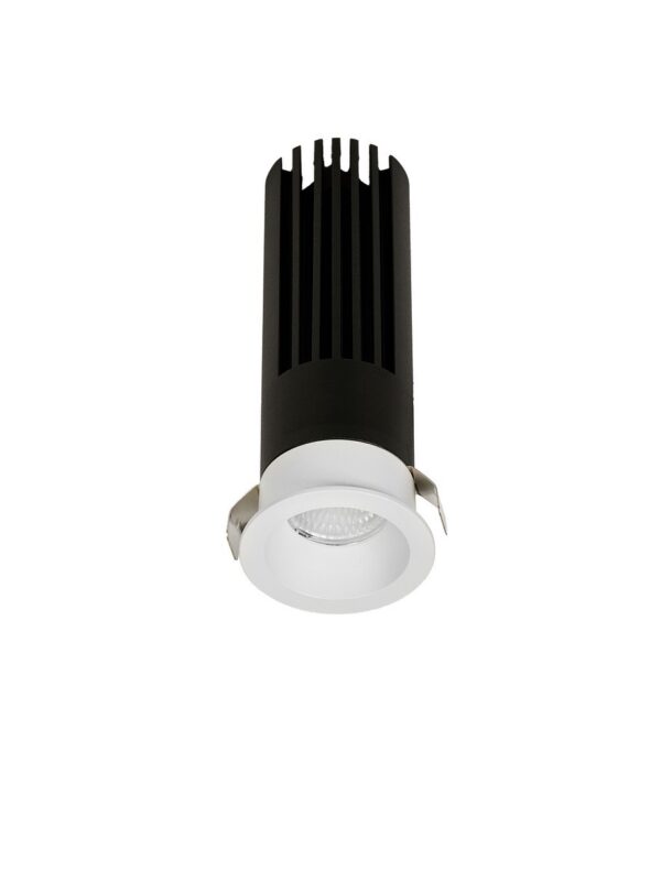 Oprawa wpuszczana minimalistyczna Luces Exclusivas PRIEGO, biała, LED 10 W 3000 K, Ø 3,5 cm – LE62546