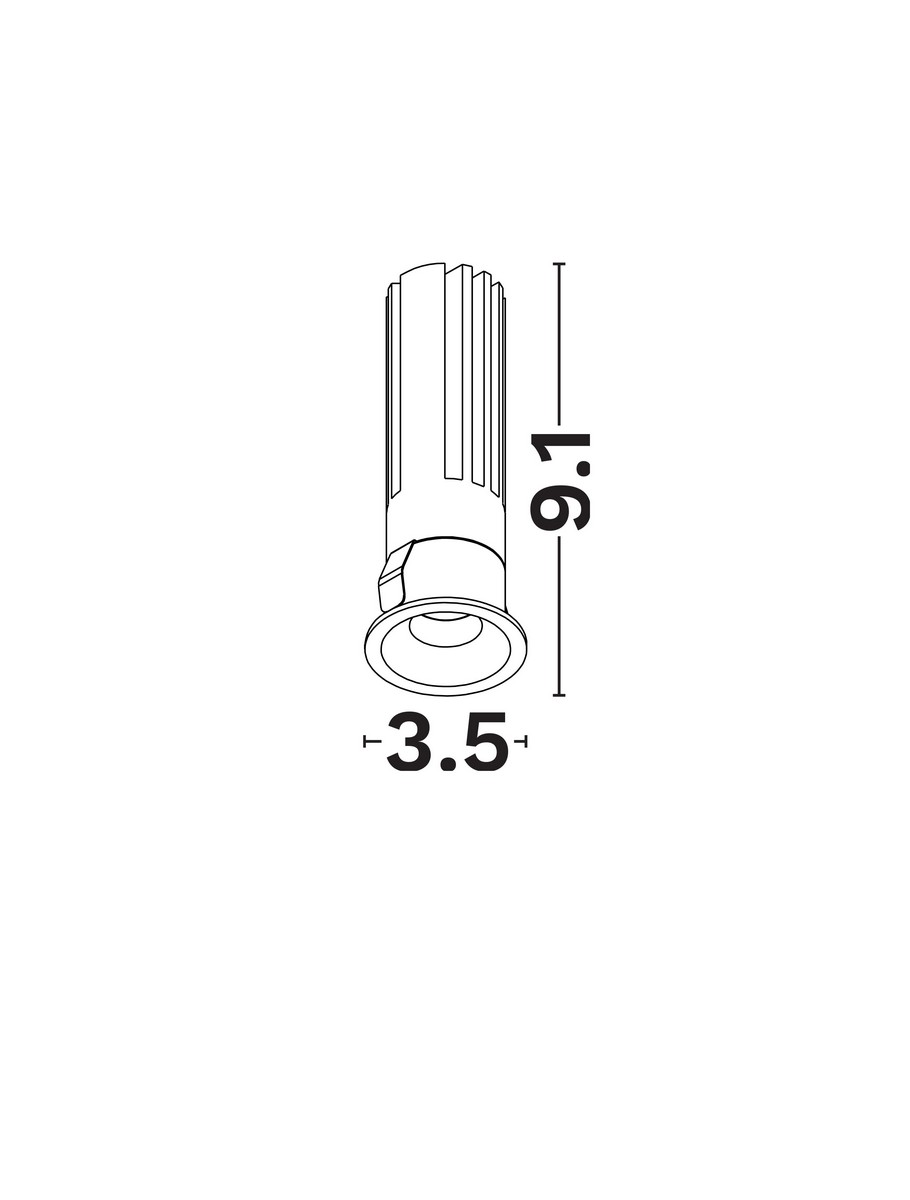 Oprawa wpuszczana minimalistyczna Luces Exclusivas PRIEGO, biała, LED 10 W 3000 K, Ø 3,5 cm – LE62546 - obrazek 3