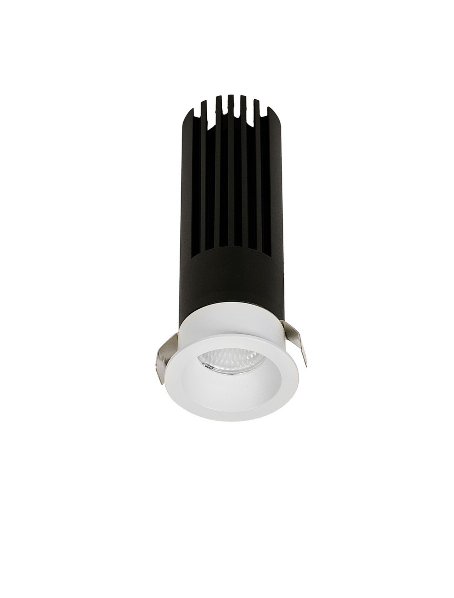 Oprawa wpuszczana minimalistyczna Luces Exclusivas PRIEGO, biała, LED 10 W 3000 K, Ø 3,5 cm – LE62546