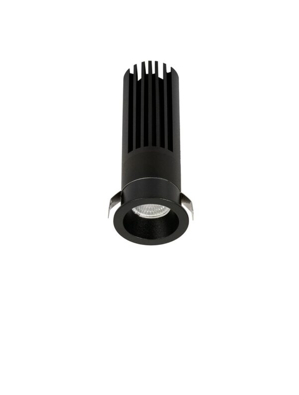 Oprawa wpuszczana minimalistyczna Luces Exclusivas PRIEGO, czarna, LED 10 W 3000 K, Ø 3,5 cm – LE62547