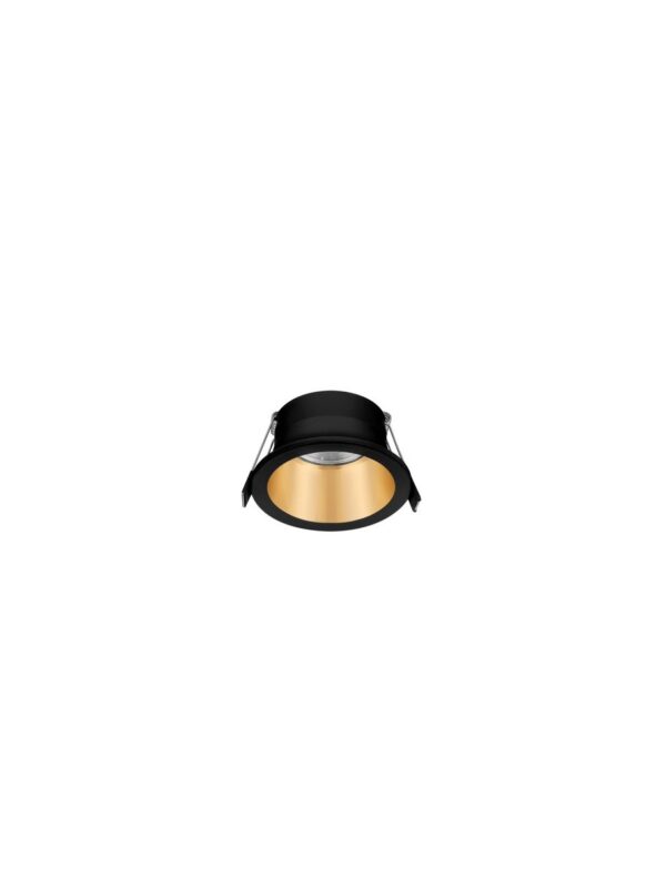 Oprawa wpuszczana nowoczesna Luces Exclusivas SALADRU, czarno-złota, 1 × GU10, Ø 8,5 cm – LE62568