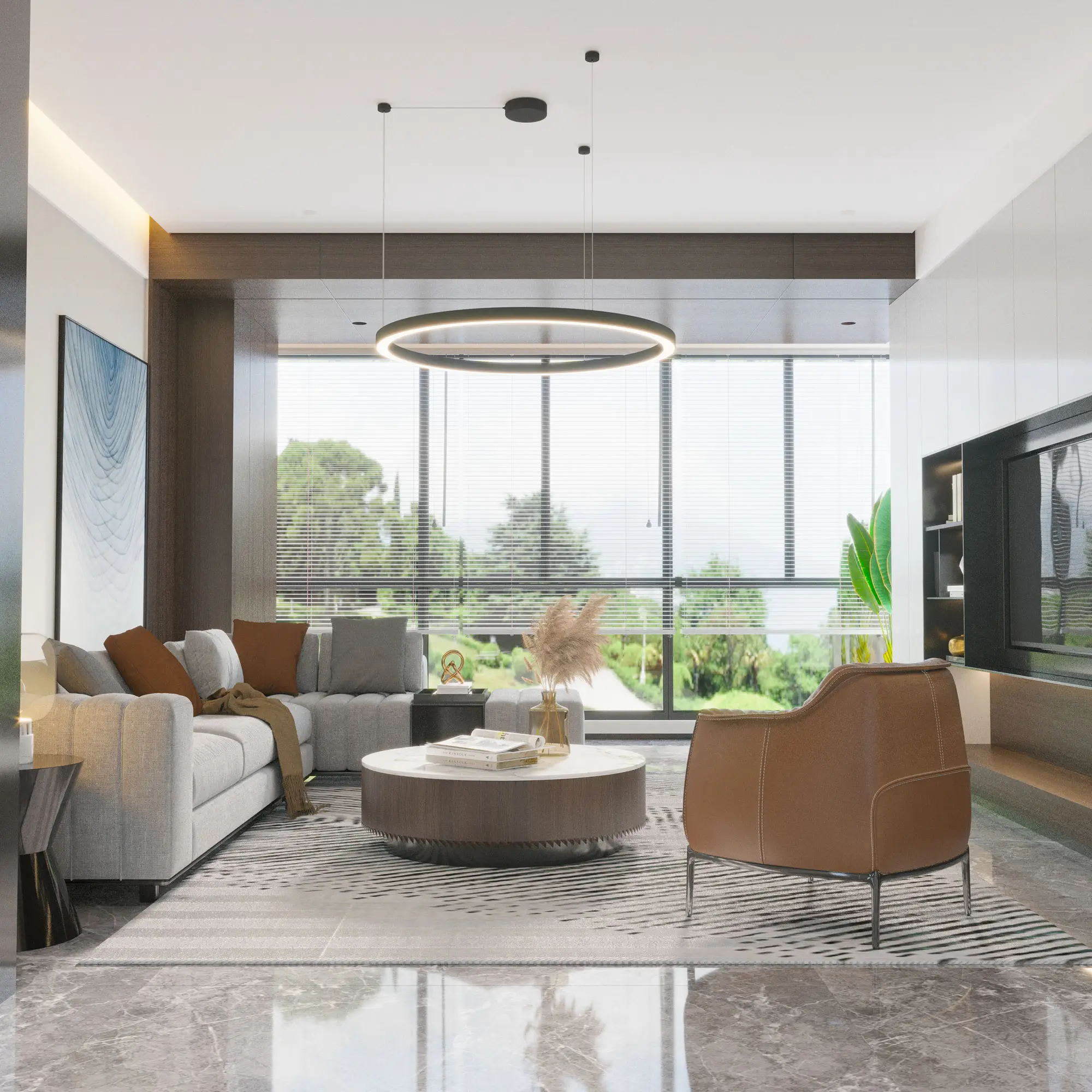 Żyrandol AURUM L PL0116-130-CCT-BK, czarny, LED 55 W, CCT 3000/3500/4000 K – Yaskr - obrazek 2