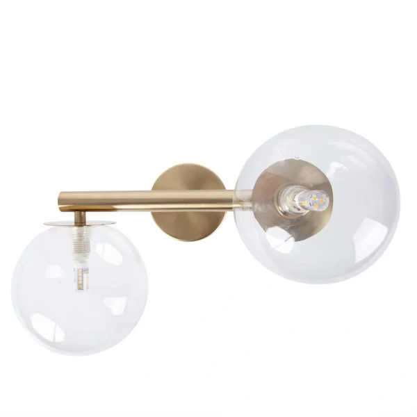 Kinkiet nowoczesny AVOLA 2 złoty/transparentny, 2 × G9 – Sigma Lighting 41485