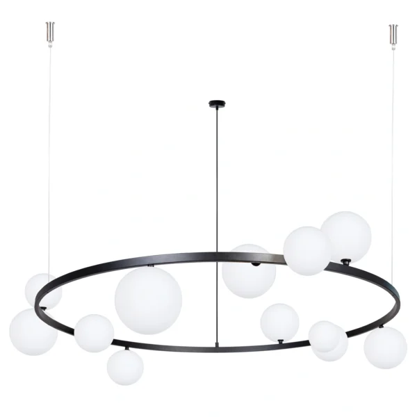 Lampa wisząca w stylu modern classic BOLERO 12 klosz biały, 12 × G9 – Sigma Lighting 41321