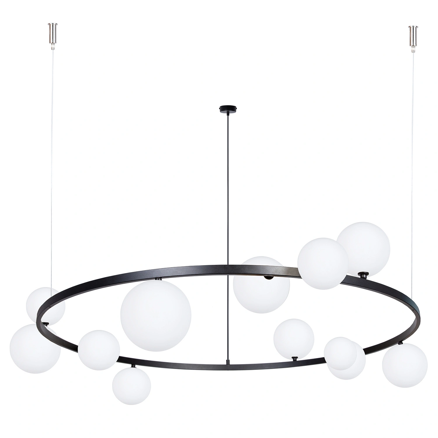 Lampa wisząca w stylu modern classic BOLERO 12 klosz biały, 12 × G9 – Sigma Lighting 41321