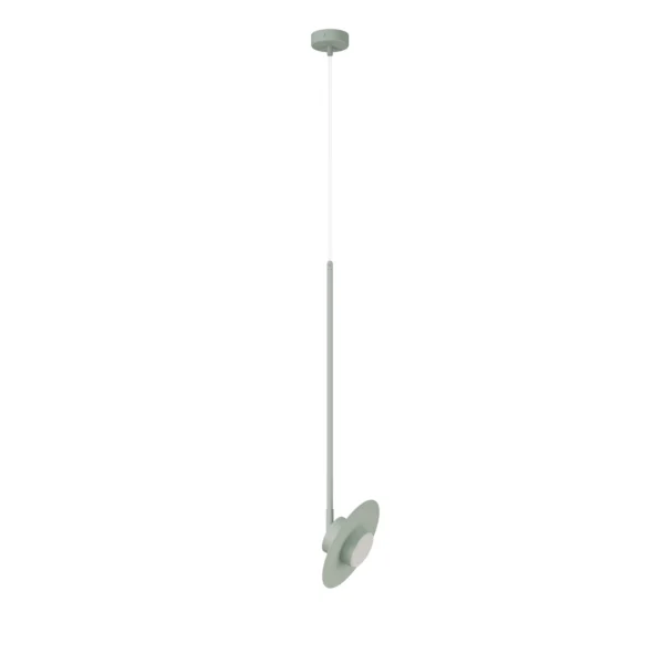 Lampa wisząca minimalistyczna CHARLIE S 1,5m szałwia, LED – Sigma Lighting 41767