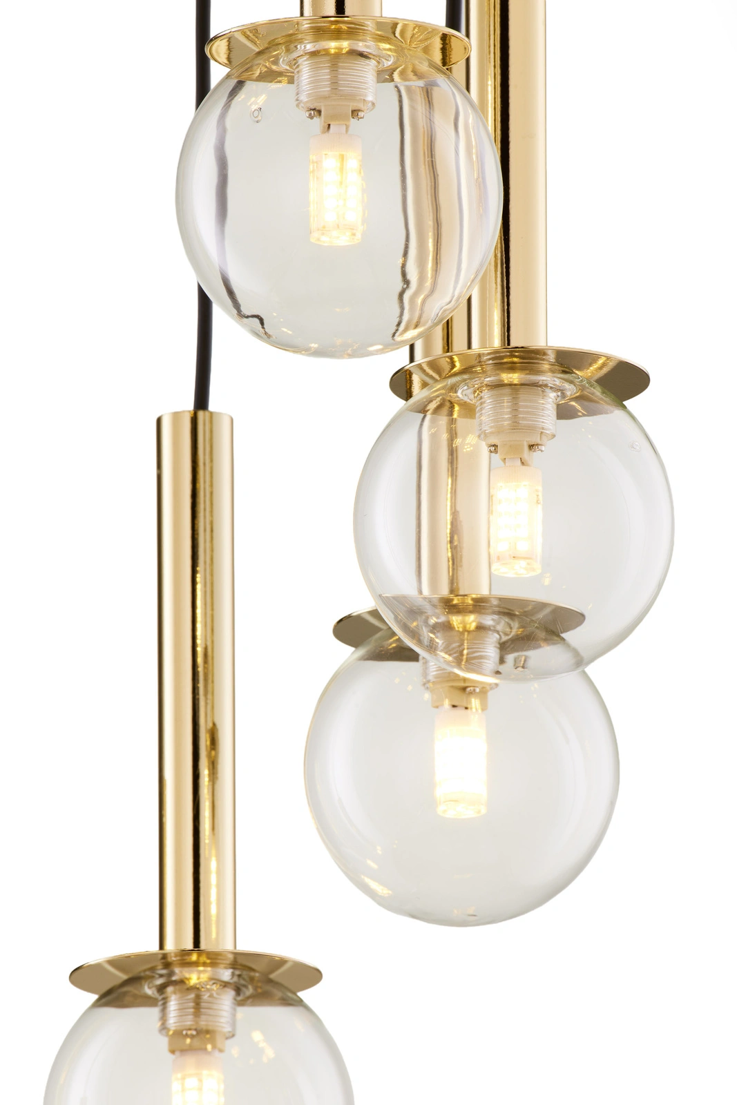 Lampa wisząca nowoczesna DAISY 10 ANTRESOLA złoty transparentny, 10 × G9 – Sigma Lighting 42058 - obrazek 2
