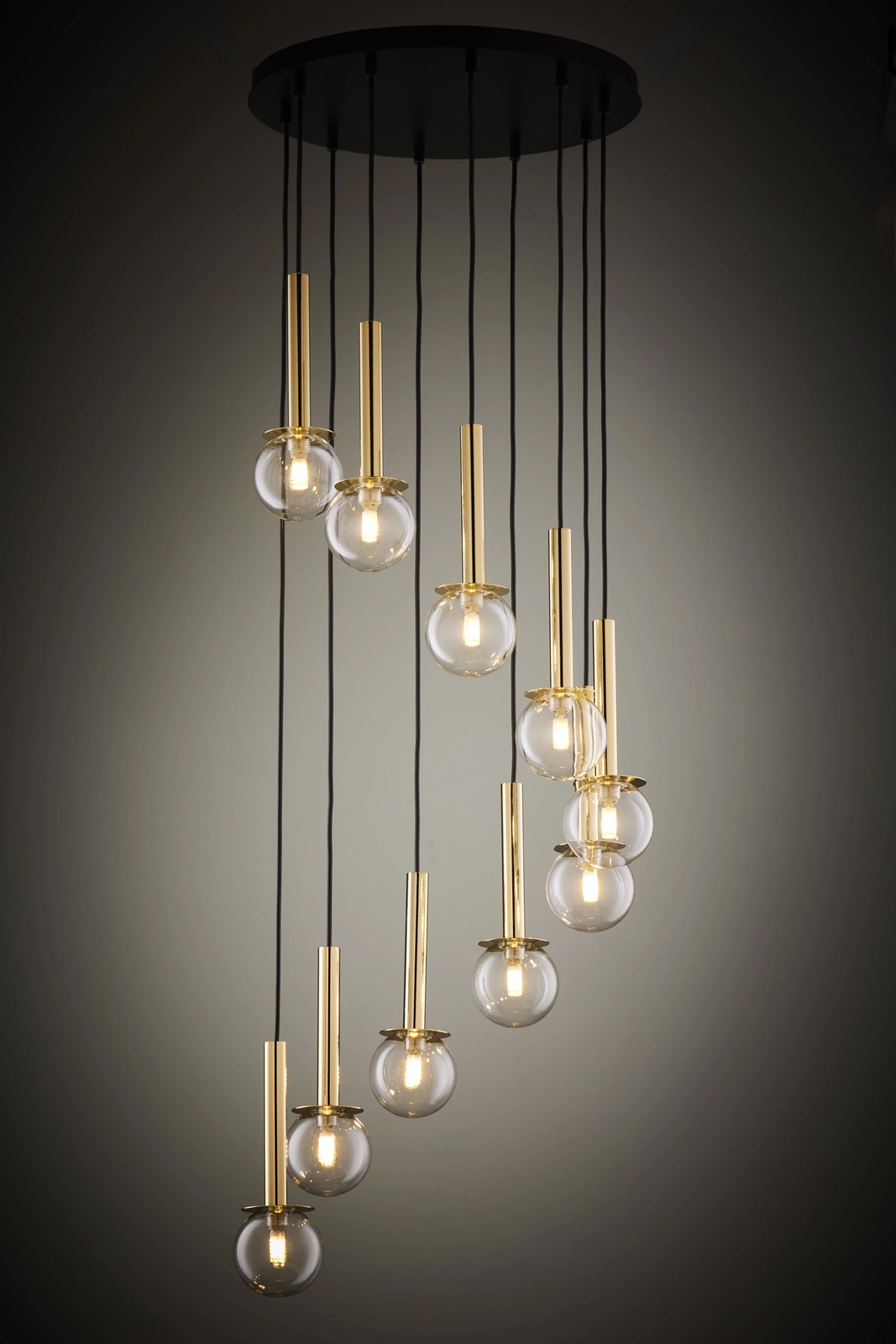 Lampa wisząca nowoczesna DAISY 10 ANTRESOLA złoty transparentny, 10 × G9 – Sigma Lighting 42058 - obrazek 5