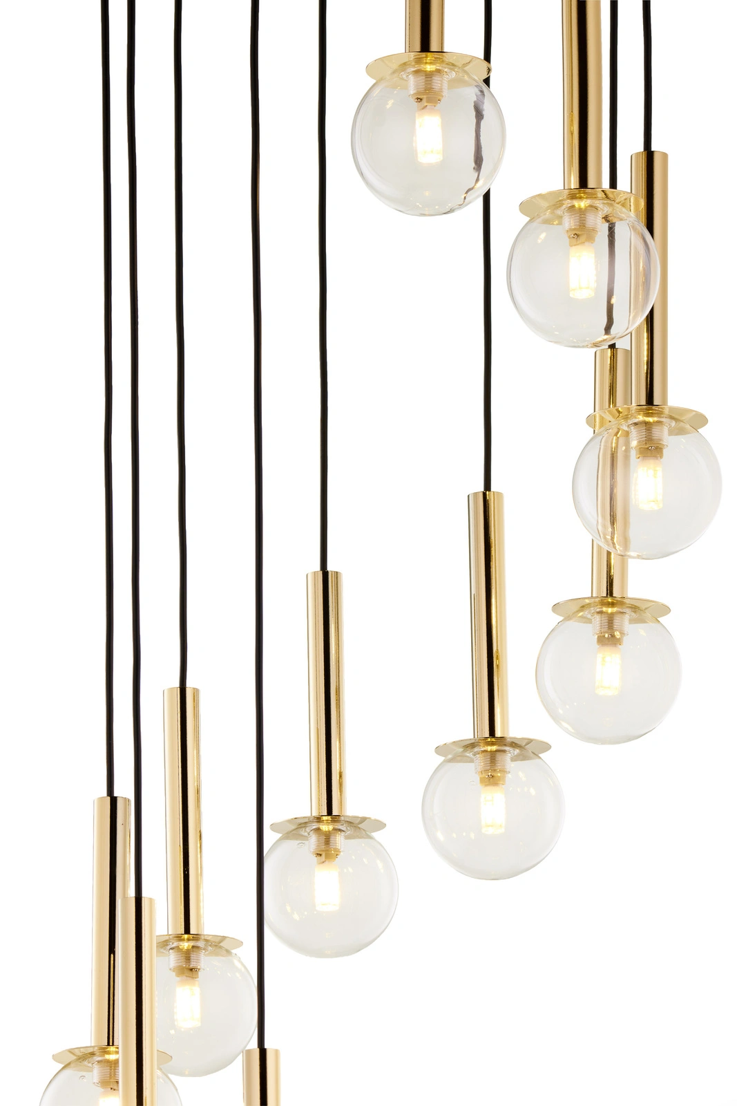 Lampa wisząca nowoczesna DAISY 10 ANTRESOLA złoty transparentny, 10 × G9 – Sigma Lighting 42058 - obrazek 7