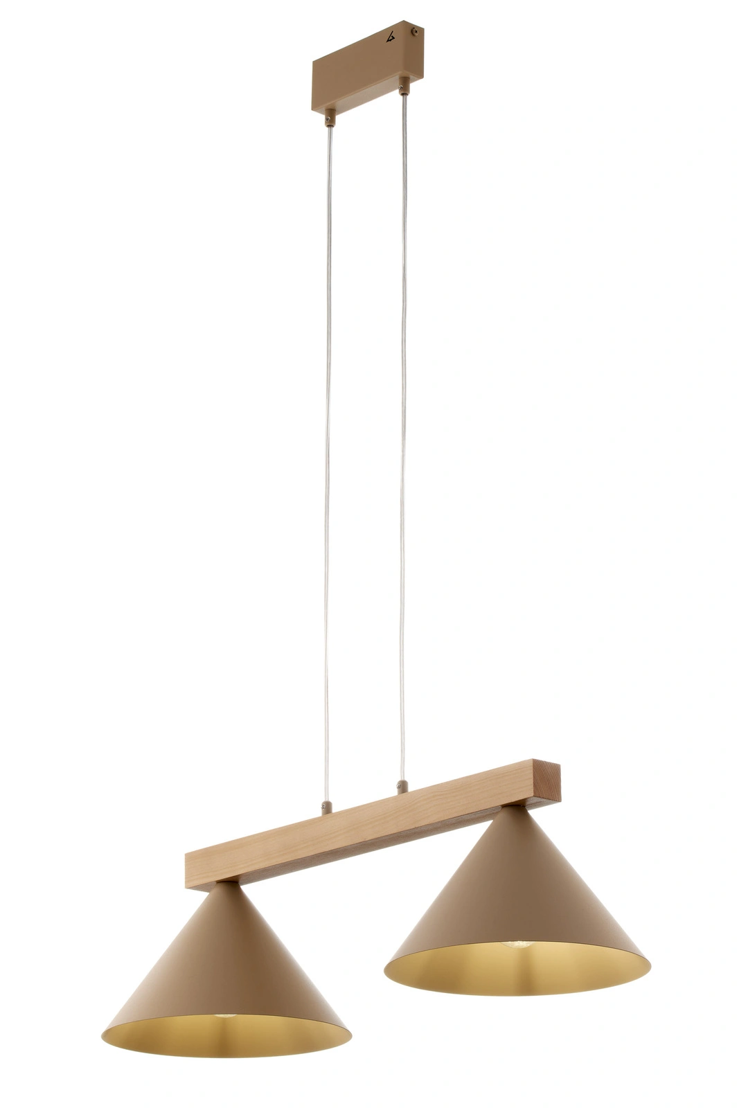 Lampa wisząca skandynawska DECO 2 ciepły beż/jasny brąz, 2 × E27 – Sigma Lighting 41811 - obrazek 4