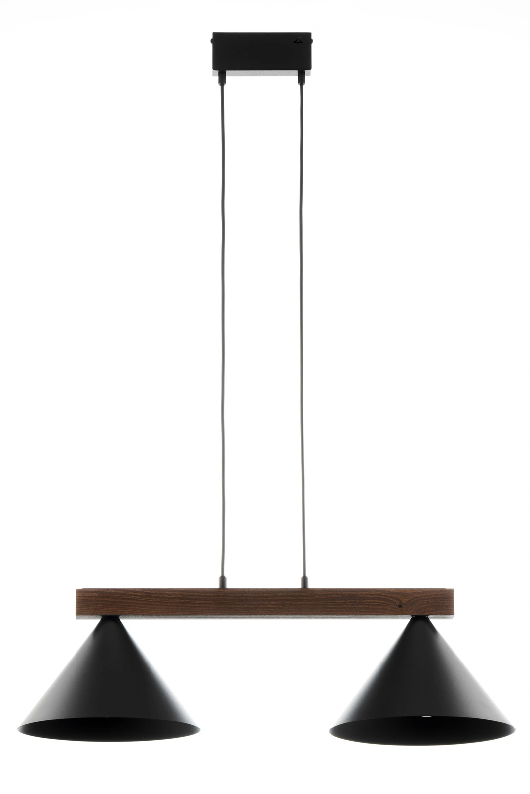 Lampa wisząca skandynawska DECO 2 czarny/ciemny brąz, 2 × E27 – Sigma Lighting 41814