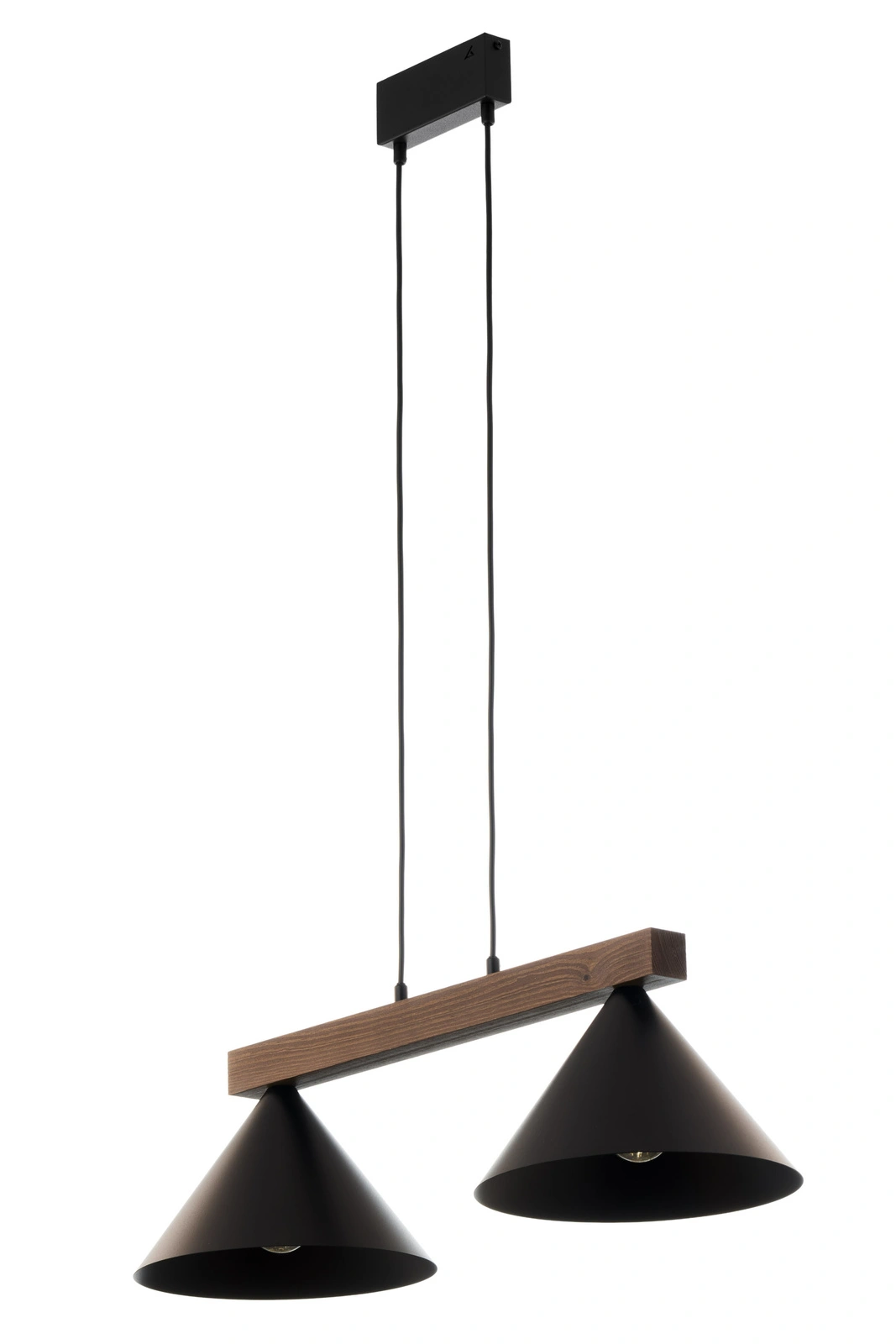 Lampa wisząca skandynawska DECO 2 czarny/ciemny brąz, 2 × E27 – Sigma Lighting 41814 - obrazek 4