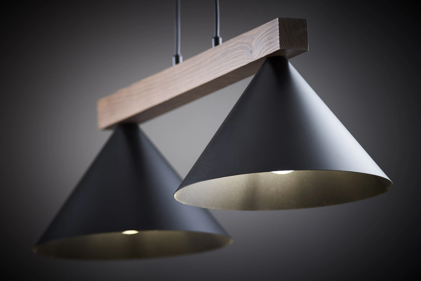 Lampa wisząca skandynawska DECO 2 czarny/ciemny brąz, 2 × E27 – Sigma Lighting 41814 - obrazek 3