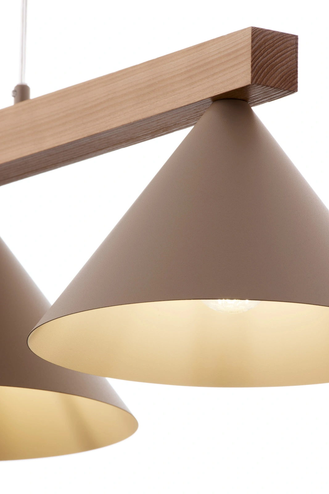 Lampa wisząca skandynawska DECO 3 ciepły beż/jasny brąz, 3 × E27 – Sigma Lighting 41633 - obrazek 3