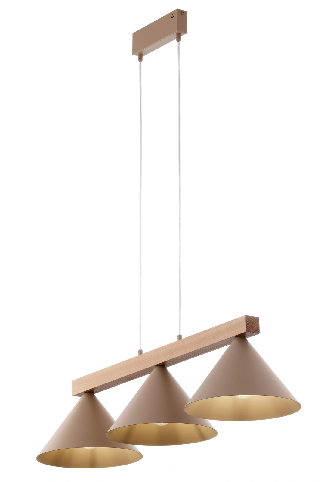 Lampa wisząca skandynawska DECO 3 ciepły beż/jasny brąz, 3 × E27 – Sigma Lighting 41633 - obrazek 4
