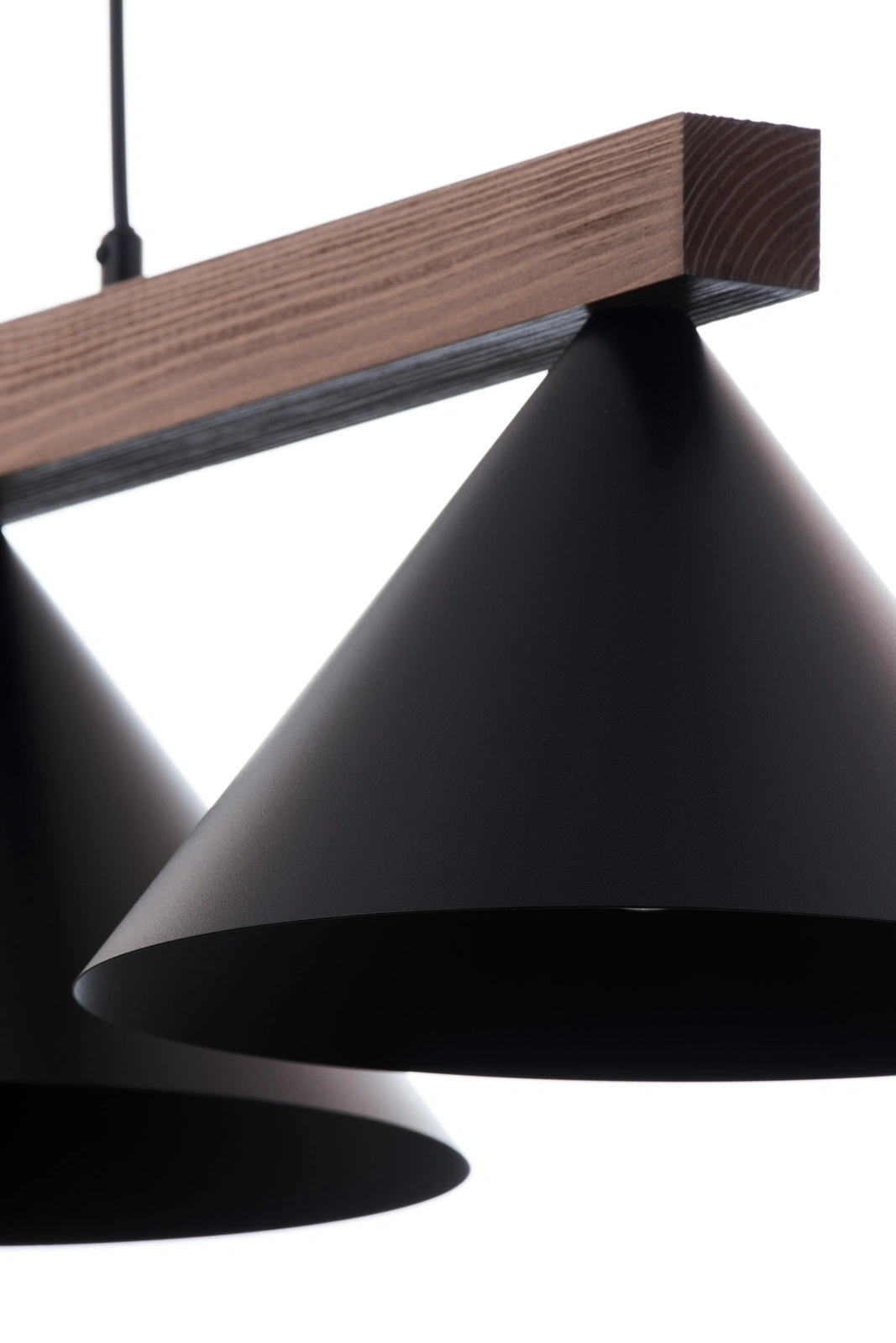 Lampa wisząca skandynawska DECO 3 czarny/ciemny brąz, 3 × E27 – Sigma Lighting 41634 - obrazek 4