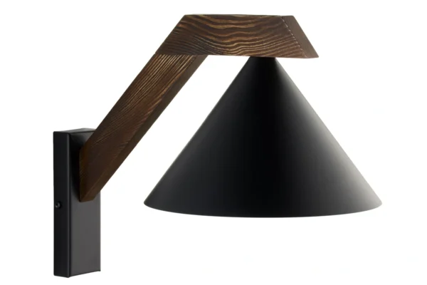 Kinkiet skandynawski DECO czarny/ciemny brąz, 1 × E27 – Sigma Lighting 41816
