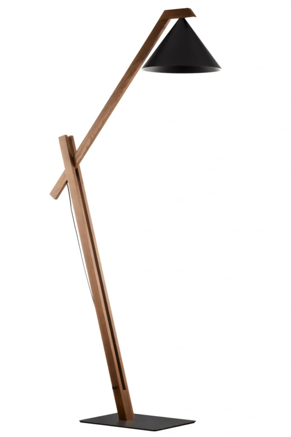 Lampa podłogowa skandynawska DECO czarny/ciemny brąz, 1 × E27 – Sigma Lighting 41632