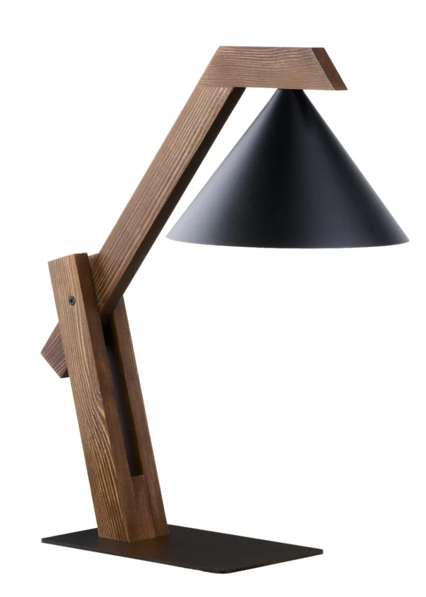 Lampa stołowa skandynawska DECO czarny/ciemny brąz, 1 × E27 – Sigma Lighting 41815