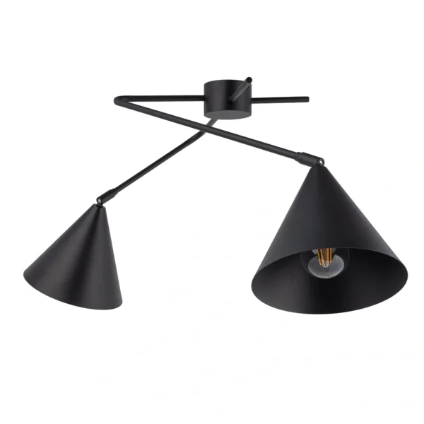 Plafon nowoczesny GALAXY 2 czarny, 2 × E27 – Sigma Lighting 40937