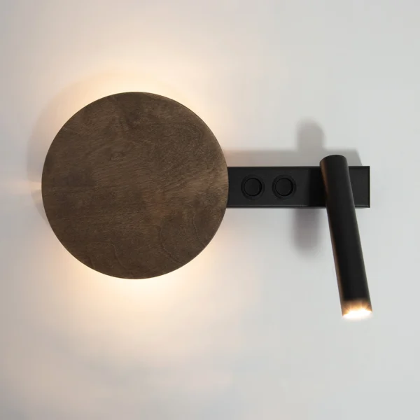 Kinkiet w stylu modern classic HOTEL MOOD A czarny/brąz, 2 × G9 – Sigma Lighting 41364
