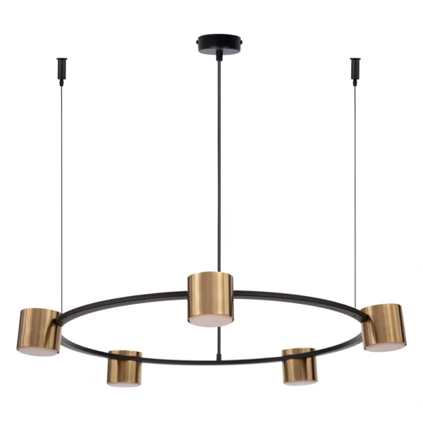 Lampa wisząca nowoczesna KODO 5 czarny złoty, 5 × GX53 – Sigma Lighting 41329