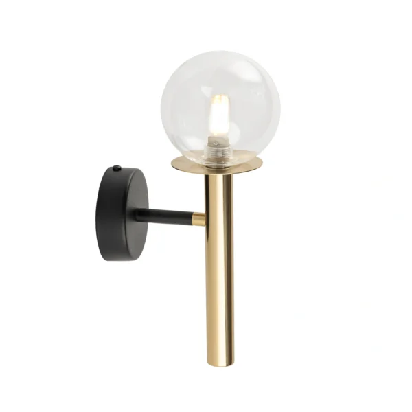 Kinkiet nowoczesny DAISY 1 złoty/transparentny, 1 × G9 – Sigma Lighting 40761