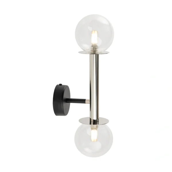Kinkiet nowoczesny DAISY 2 srebrny/transparentny, 2 × G9 – Sigma Lighting 40756
