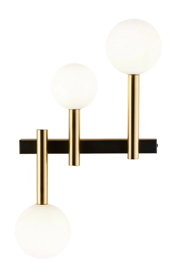 Kinkiet nowoczesny AKORD 3 czarny/złoty szczotkowany, 3 × G9 – Sigma Lighting 41935