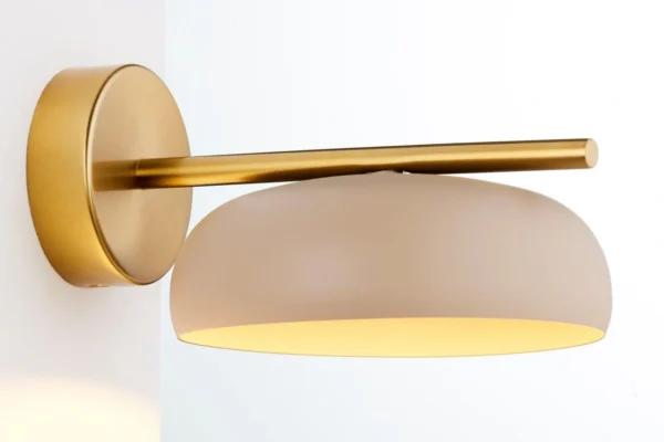 Kinkiet w stylu modern classic OLAF złoty / ciepły beż, LED – Sigma Lighting 41687