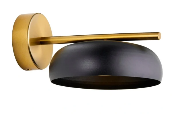 Kinkiet w stylu modern classic OLAF złoty szczotkowany / czarny, LED – Sigma Lighting 41727