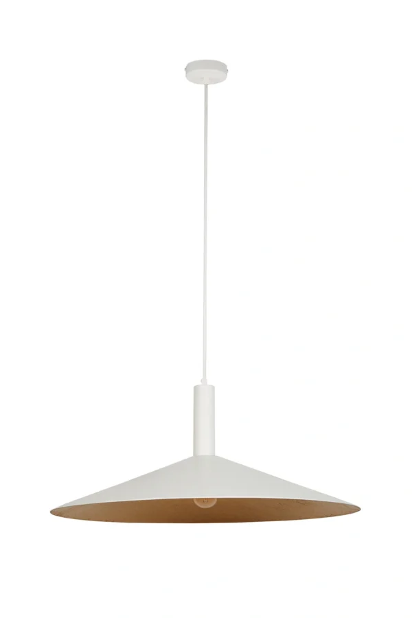 Lampa wisząca nowoczesna CAPRI M biały/miedziany, 1 × E27 – Sigma Lighting 41017