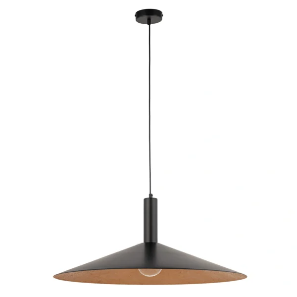 Lampa wisząca nowoczesna CAPRI M czarny/miedziany, 1 × E27 – Sigma Lighting 41009