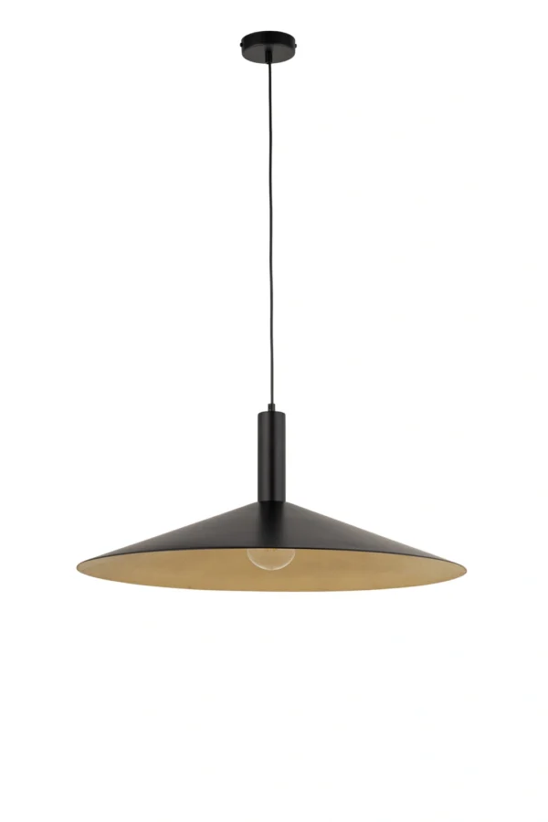 Lampa wisząca nowoczesna CAPRI M czarny/złoty, 1 × E27 – Sigma Lighting 41011