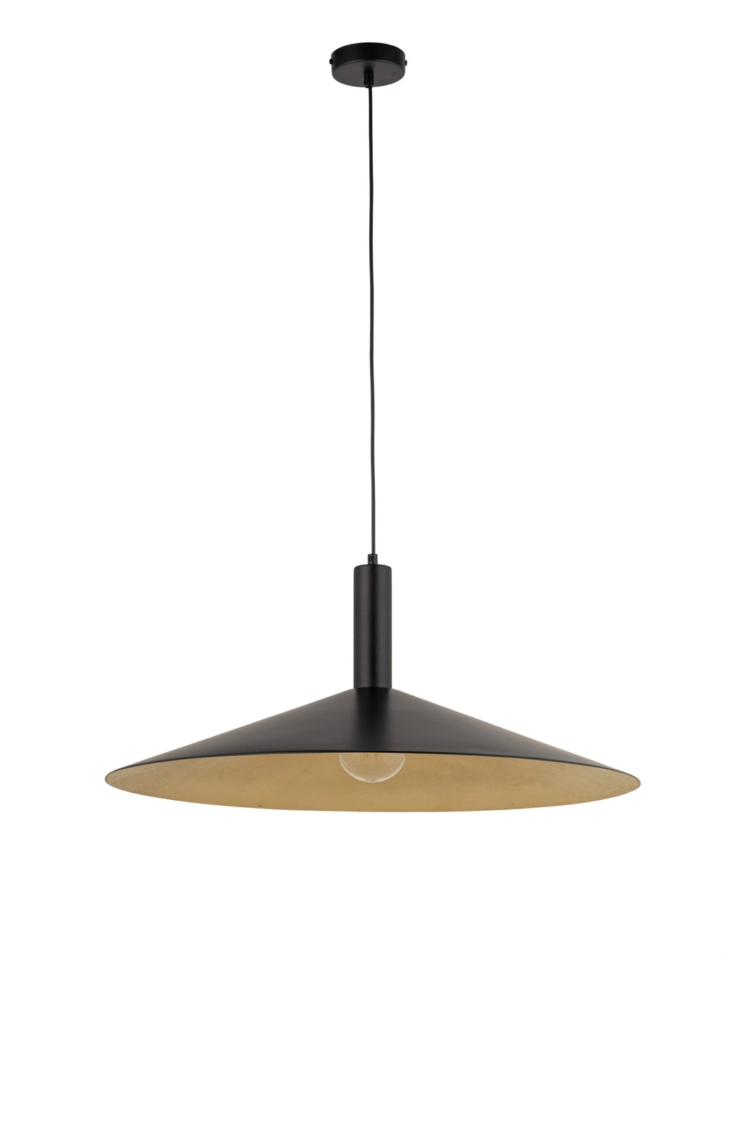 Lampa wisząca nowoczesna CAPRI M czarny/złoty, 1 × E27 – Sigma Lighting 41011