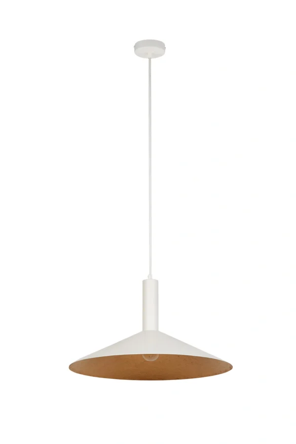 Lampa wisząca nowoczesna CAPRI S biały/miedziany, 1 × E27 – Sigma Lighting 41016