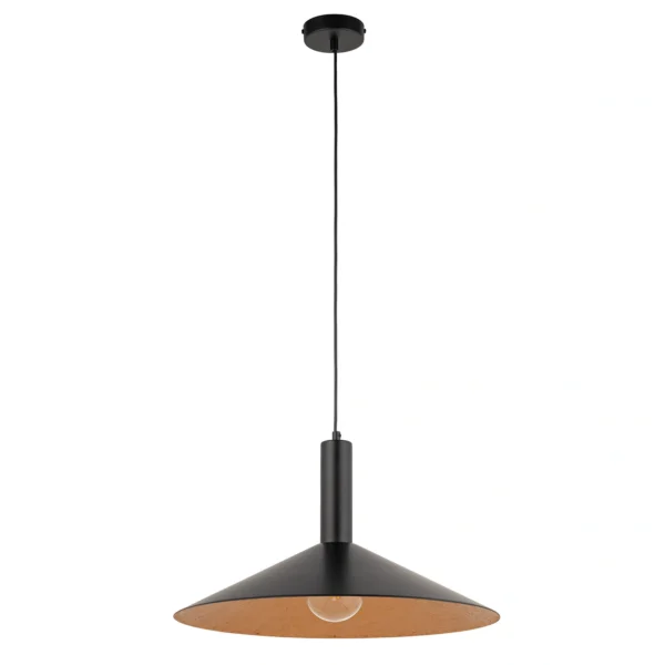 Lampa wisząca nowoczesna CAPRI S czarny/miedziany, 1 × E27 – Sigma Lighting 41008