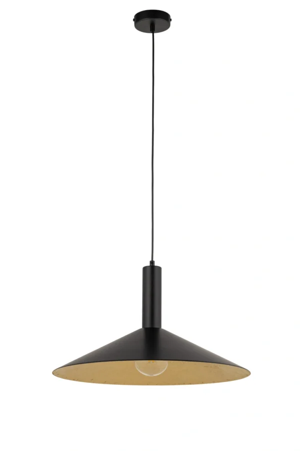 Lampa wisząca nowoczesna CAPRI S czarny/złoty, 1 × E27 – Sigma Lighting 41010