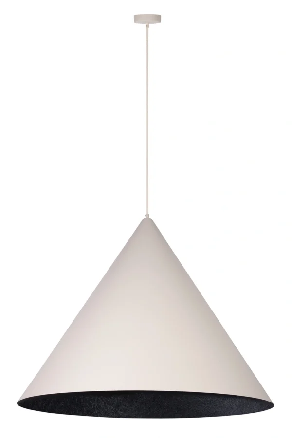 Lampa wisząca nowoczesna VESUVIO beżowy/czarny L 1xE27, 1 × E27 – Sigma Lighting 41074