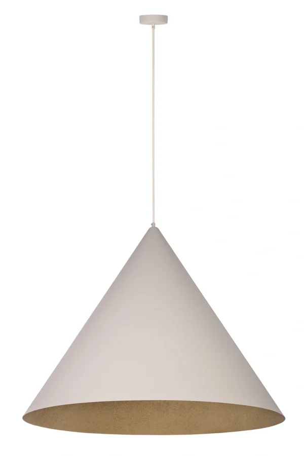 Lampa wisząca nowoczesna VESUVIO beżowy/złoty L 1xE27, 1 × E27 – Sigma Lighting 41069