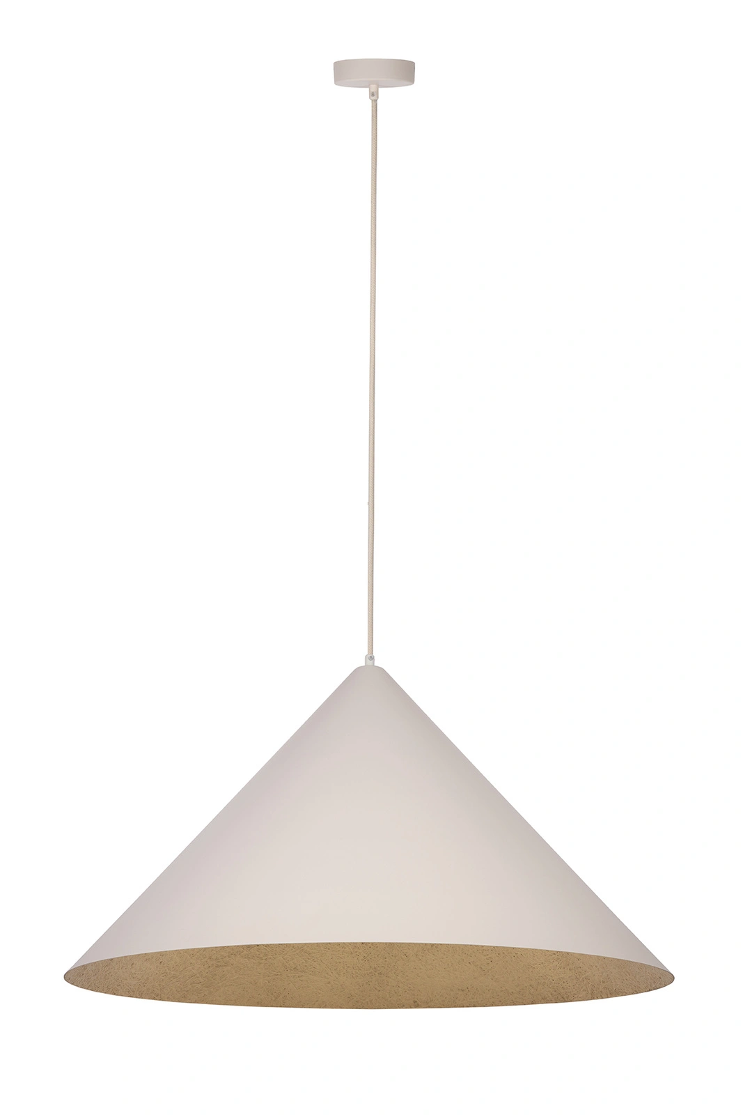 Lampa wisząca nowoczesna VESUVIO beżowy/złoty M 1xE27, 1 × E27 – Sigma Lighting 41067