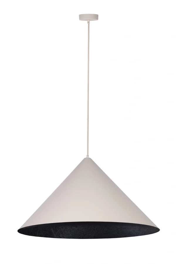 Lampa wisząca nowoczesna VESUVIO beżowy/czarny M 1xE27, 1 × E27 – Sigma Lighting 41072