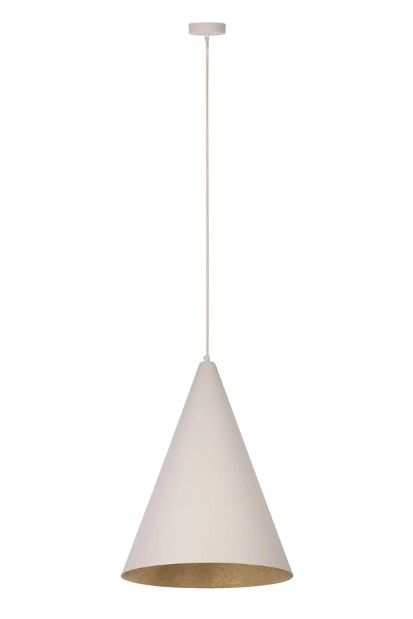 Lampa wisząca nowoczesna VESUVIO beżowy/złoty S, 1 × E27 – Sigma Lighting 41066