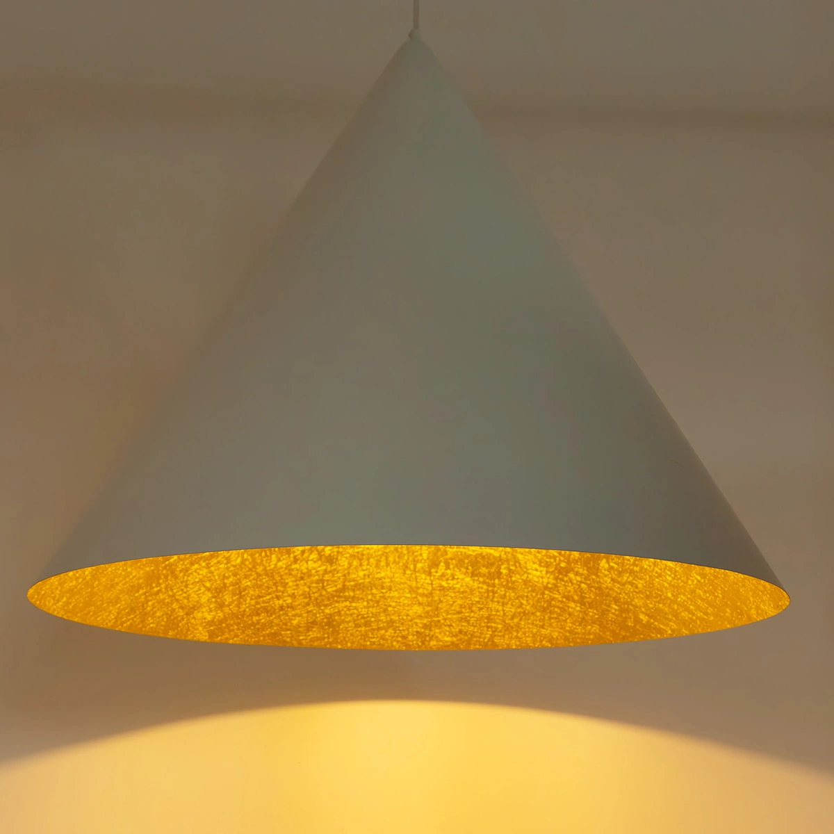 Lampa wisząca nowoczesna VESUVIO biały/złoty L 1xE27, 1 × E27 – Sigma Lighting 41029 - obrazek 2