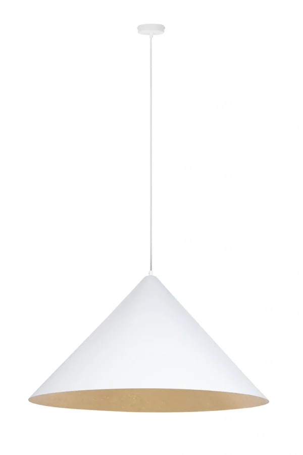 Lampa wisząca nowoczesna VESUVIO biały/złoty M 1xE27, 1 × E27 – Sigma Lighting 41027