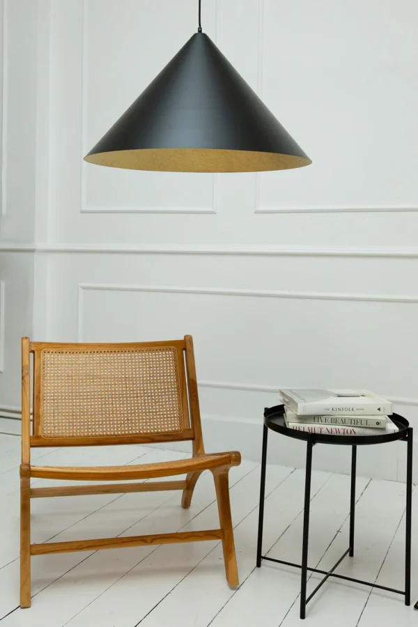 Lampa wisząca nowoczesna VESUVIO czarny/złoty M 1xE27, 1 × E27 – Sigma Lighting 41037
