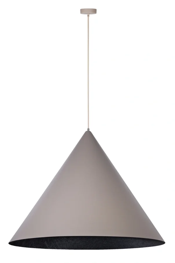 Lampa wisząca nowoczesna VESUVIO taupe/czarny L 1xE27, 1 × E27 – Sigma Lighting 41064