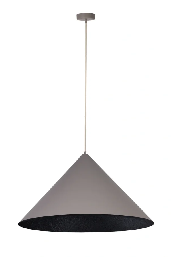 Lampa wisząca nowoczesna VESUVIO taupe/czarny M 1xE27, 1 × E27 – Sigma Lighting 41062