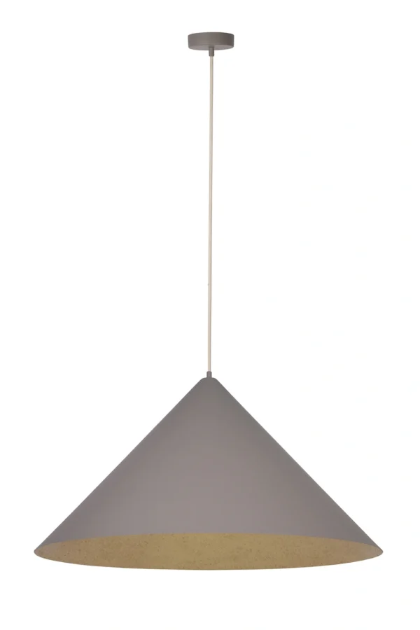 Lampa wisząca nowoczesna VESUVIO taupe/złoty M 1xE27, 1 × E27 – Sigma Lighting 41057
