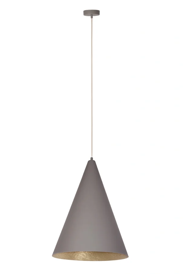 Lampa wisząca nowoczesna VESUVIO taupe/złoty S, 1 × E27 – Sigma Lighting 41056